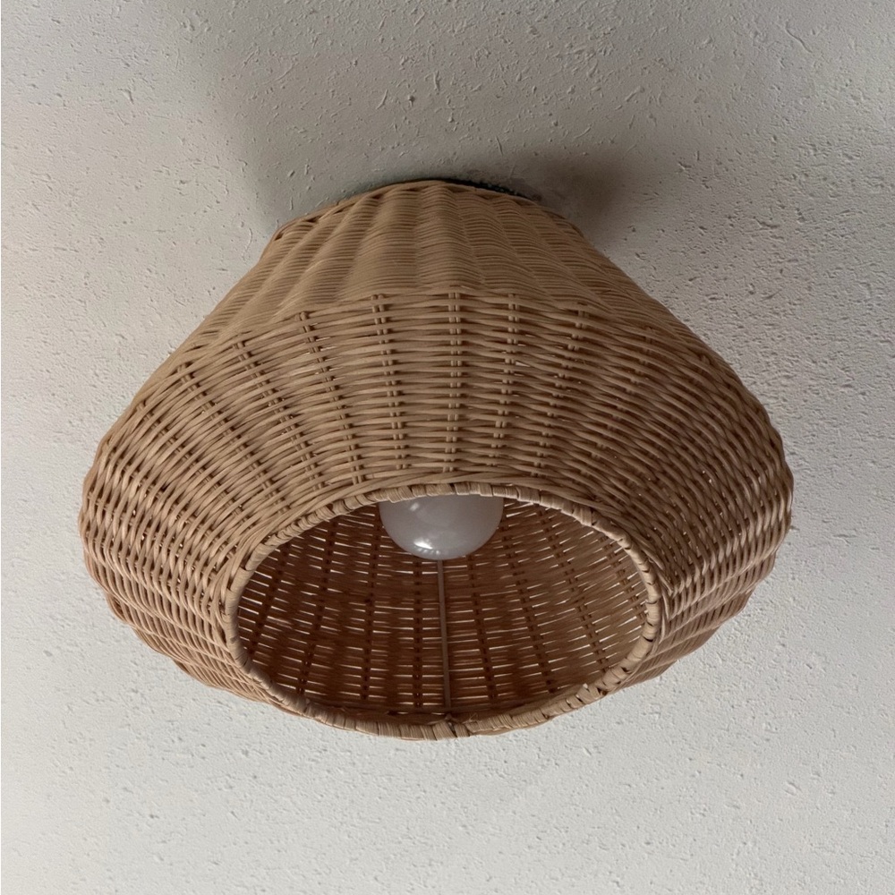 Urban Outfitters Tan Woven Light Shade